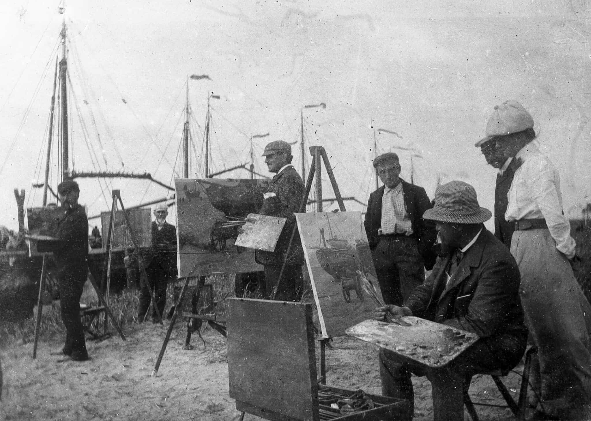 1900 kunstenaars op het strand